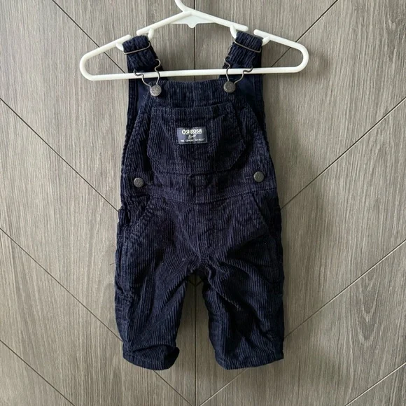 OshKosh B'gosh Dark Black Baby Corduroy Overalls