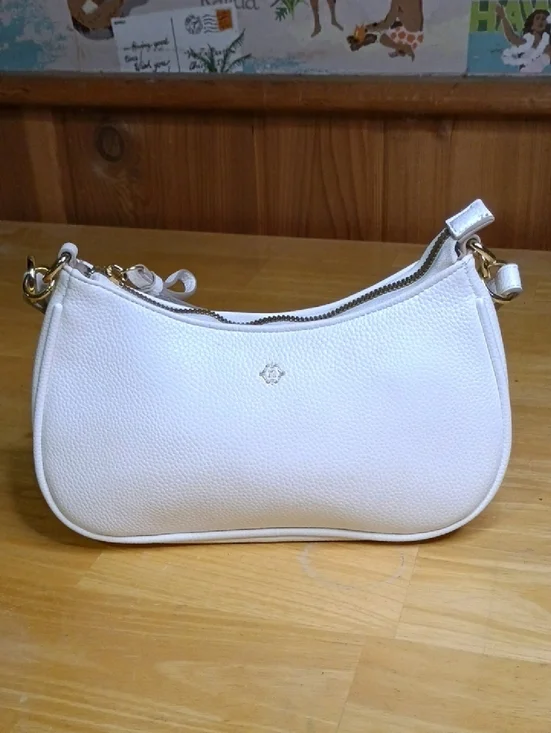 Nanette Lepore White Faux Leather Shoulder Bag - Classic Women's Handbag