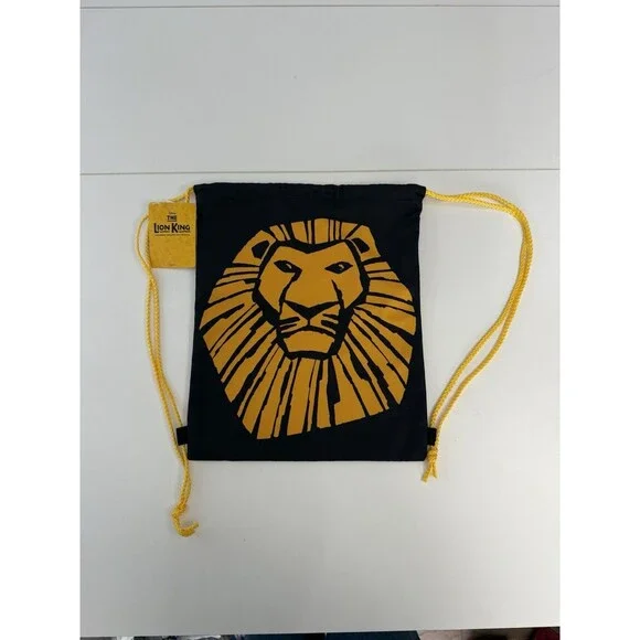 Lion King Broadway Musical Disney Drawstring Cinch Bag Tote Backpack NWT