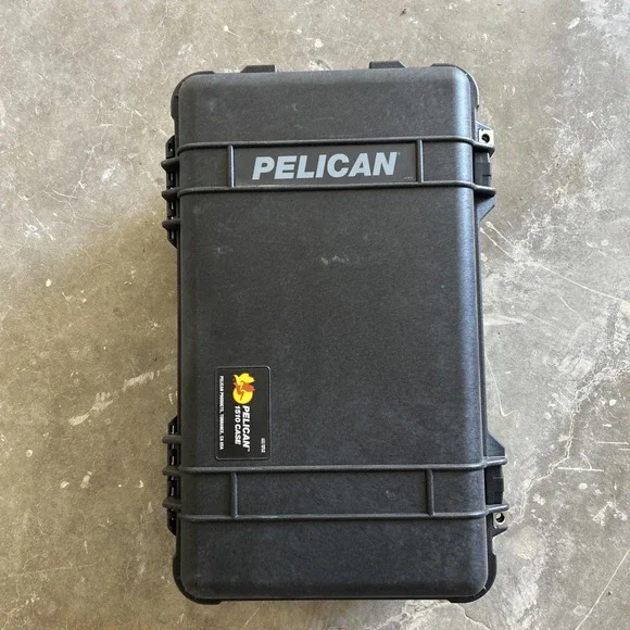 Pelican 1510 Travel Hard Portable Case Camera Wheeled Handle Luggage Black