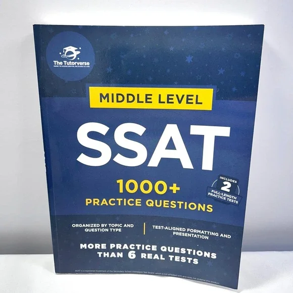 Middle Level SSAT: 1000+ Practice Questions Paperback The Tutorve
