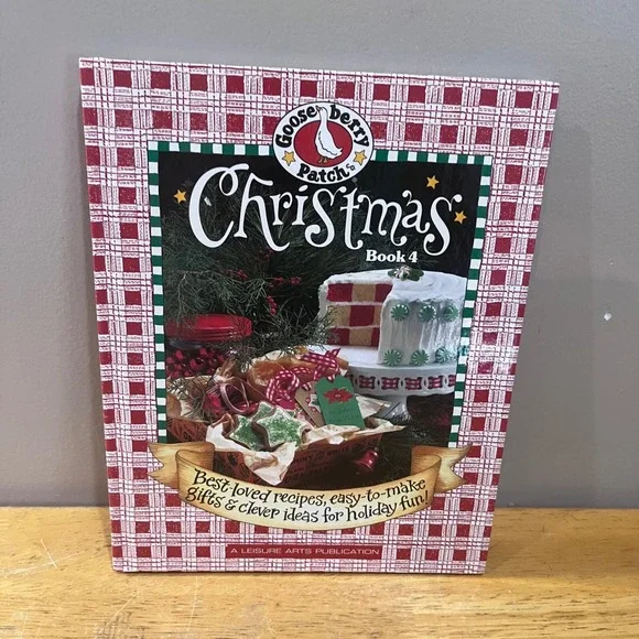 Vtg Gooseberry Patch Christmas Book 4 Hardcover Cookbook Holiday Crafts 2002
