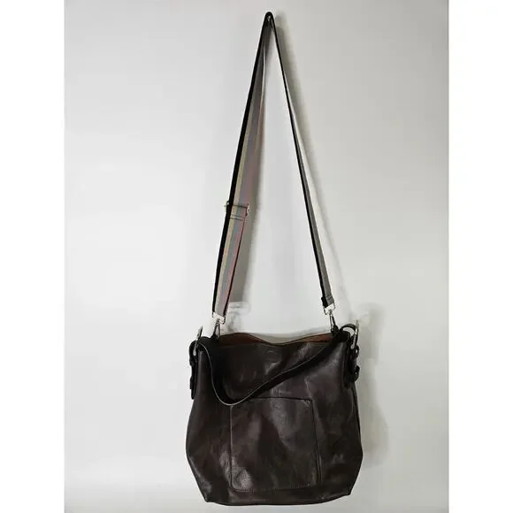 Noatd Brown Leather Shoulder Bag Boho