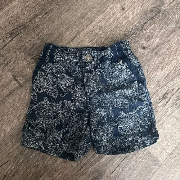 Genuine Kids from OshKosh Boys' Dressy Blue Chino Paisley Shorts size 2 T