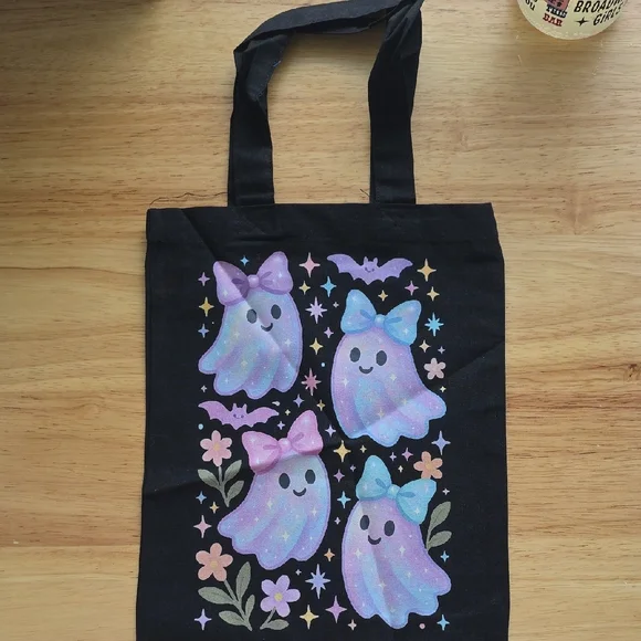 Cute Ghost Tote Bag with Bows For Trick Or Treat