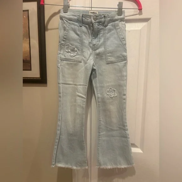 OshKosh B'gosh Light Blue Flare Jeans with Embroidery