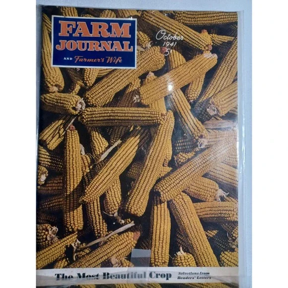 Vintage Farm‎ Journal And Farmer's Wife Magazine October 1941 Corn Cover