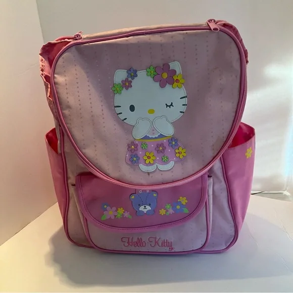 Hello Kitty Pink Backpack  15” H x 12” W