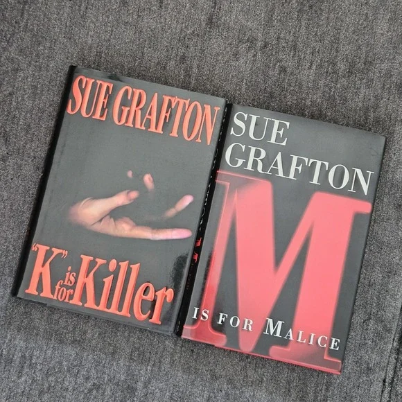 Sue Grafton Lot Of 2 First Edition Books Alphabet Series M &K‎ Malice And Killer