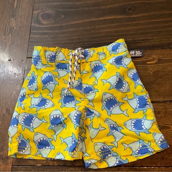 OshKosh B'gosh Yellow and Blue Cartoon Character Shorts