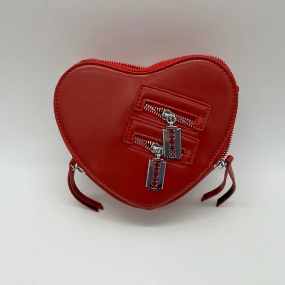 Women's Love Heart Purse Handbags Hot Girls Shoulder Bag Red 8/6/2 inches