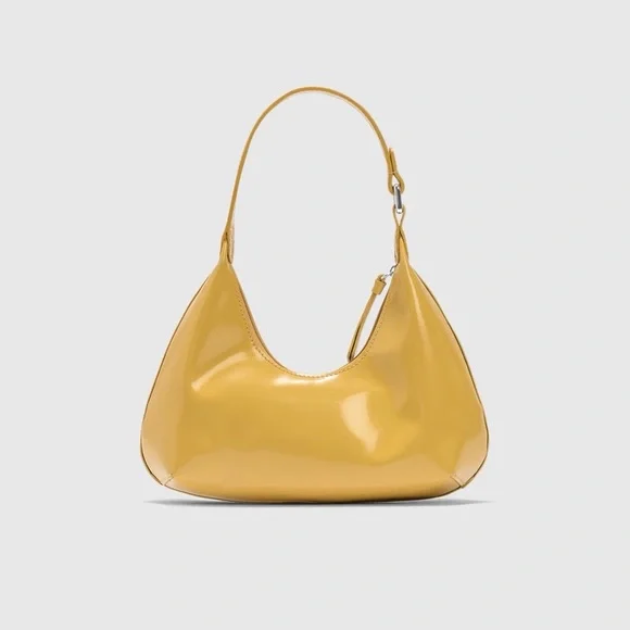 BY FAR Amber Yellow Semi Patent Leather Bag - New in Dustbag - MSRP $625