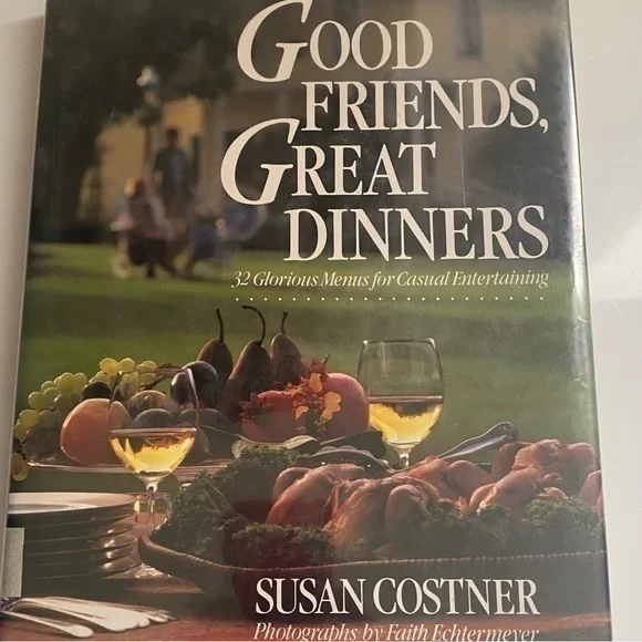 Vintage 80s Good Friends Great Dinners Hard Cover Cookbook