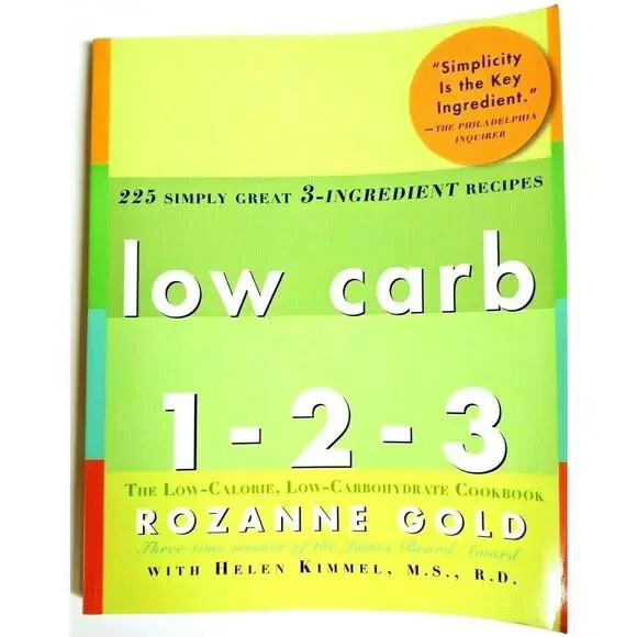 Low Carb Cookbook 1 2 3 Weight Loss 225 Simply Great 3 Ingredient Recipes Book