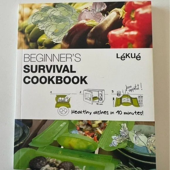 Barnes & Noble Kitchen Lekue Beginner's Student Survival Microwave Cookbook
