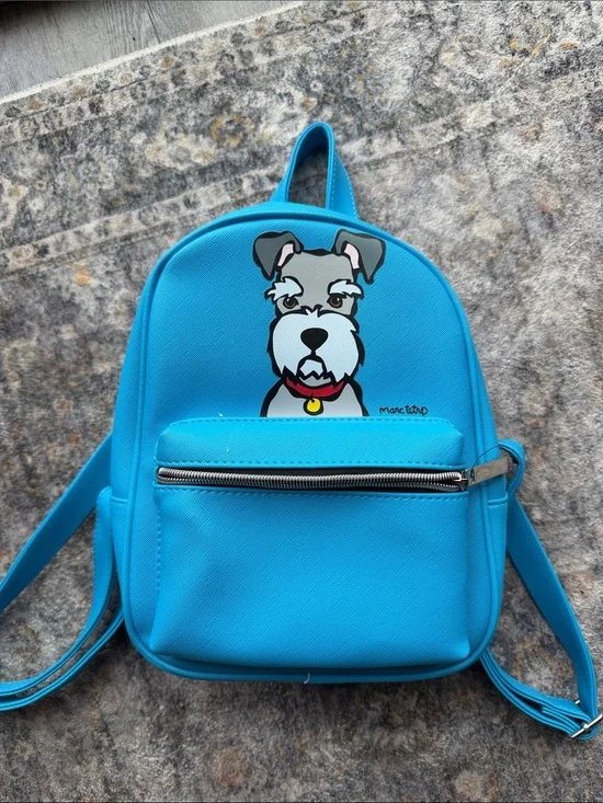 Blue Dog Print mini backpack  by marc tetro