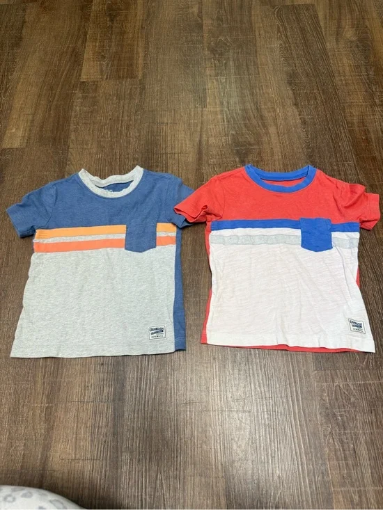 OshKosh B'gosh Boys' Colorblock Pocket Tees in Blue & Red