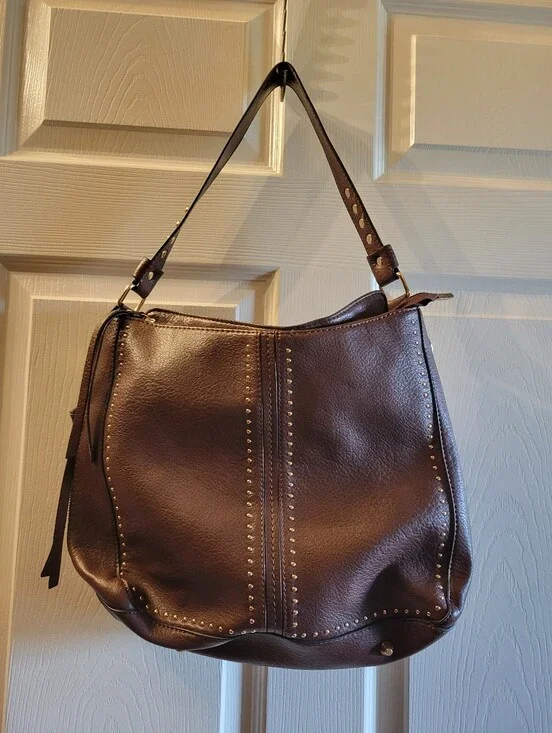 Montana West Shoulder Bag brown with stud details