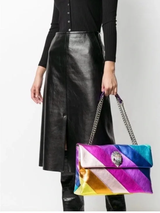 💜KURT GEIGER LONDON XXL LEATHER KENSINGTON BAG💜NWT