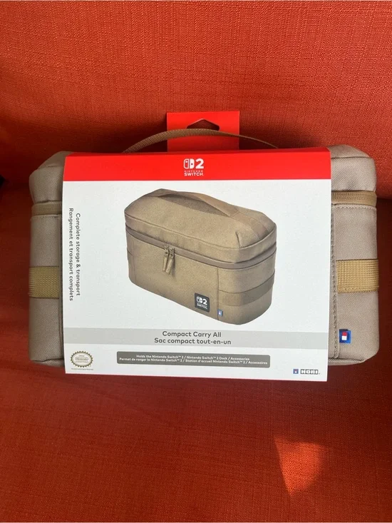 Hori Nintendo Compact Carry All Case — Tan & Beige
