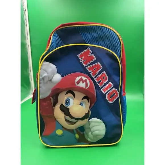 Super Mario Brothers backpack featuring Mario on the front‎