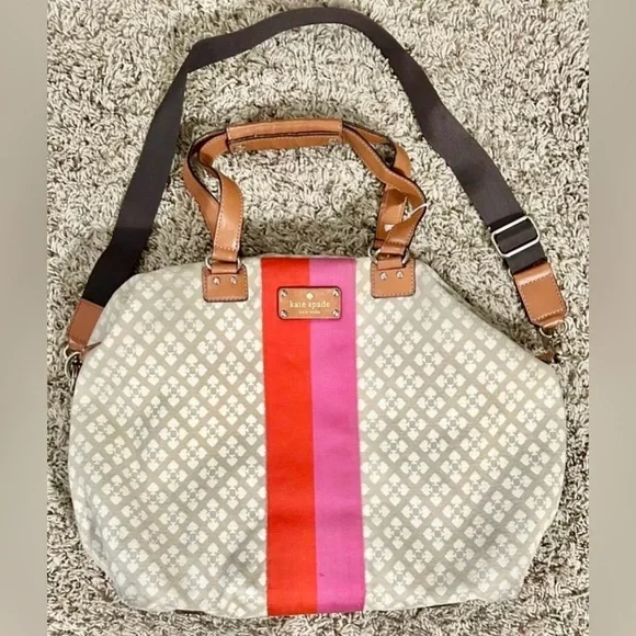 Kate Spade purse bag Signature crossbody tote geometric xlarge satchel logo