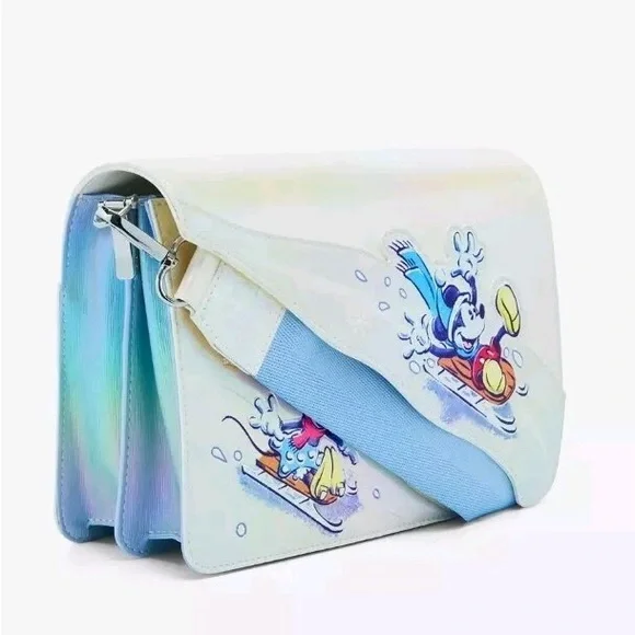 Disney Loungefly Purse Winter Day with Mickey Minnie Pluto Bag New With Tags