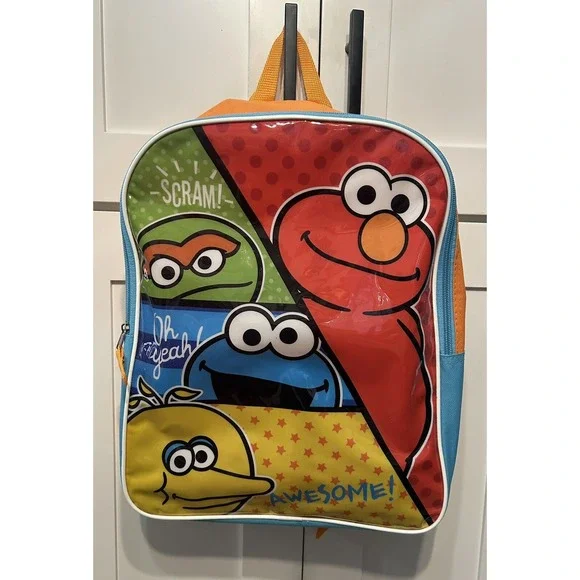 Sesame‎ Street Elmo Big Bird Cookie Monster Osacar Backpack Bag 15