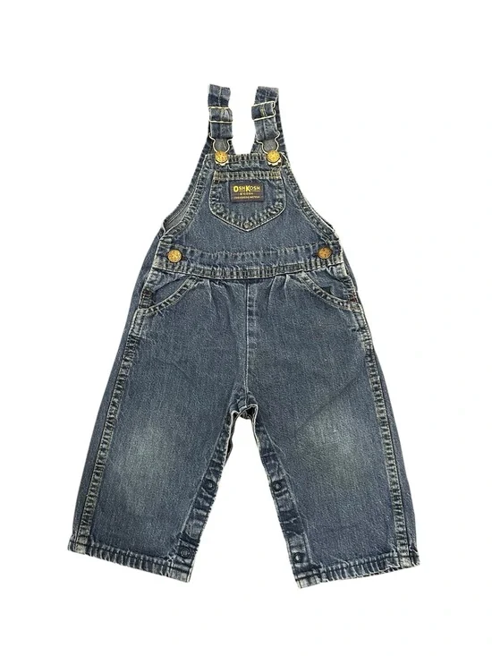 OshKosh B'gosh vintage 90s Blue Denim Kids Overalls size 18 M