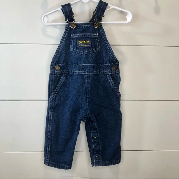 Oshkosh B’Gosh USA Vestbak Overalls‎ Denim Jean Vintage 90’s 12 months Unisex