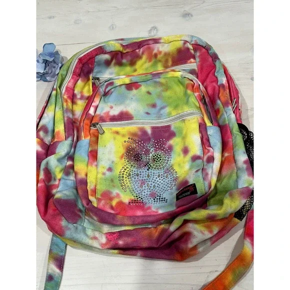 Undee Bandz rare Tie Dye Backpack Owl Rhinestone School Travel backpack Bag‎