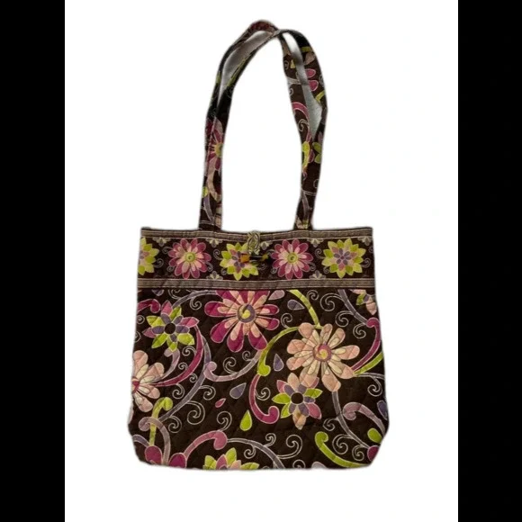 Vera Bradley Tote Bag Purple Punch Pattern