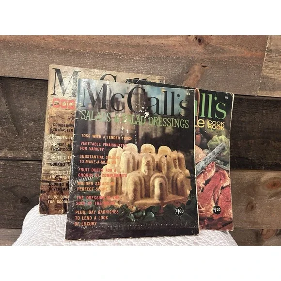 Vintage Lot of‎ 3 McCall's Book of Salads Family Style Cookie Collection