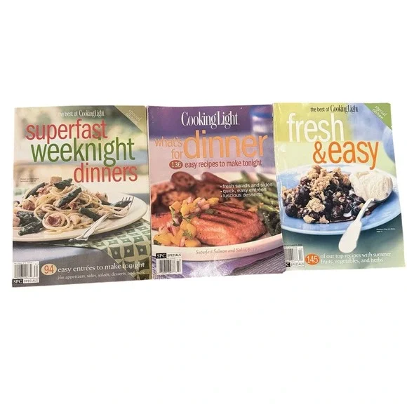 Cooking Light Special Issue Lot of 3 Recipe Magazines‎ Healthy Cooking Lifestyle
