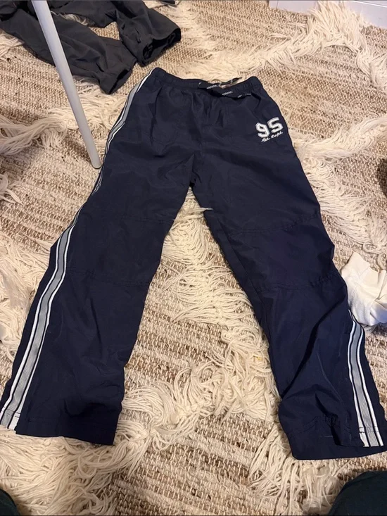OshKosh B'gosh Navy Joggers with White Side Stripes and Graphic