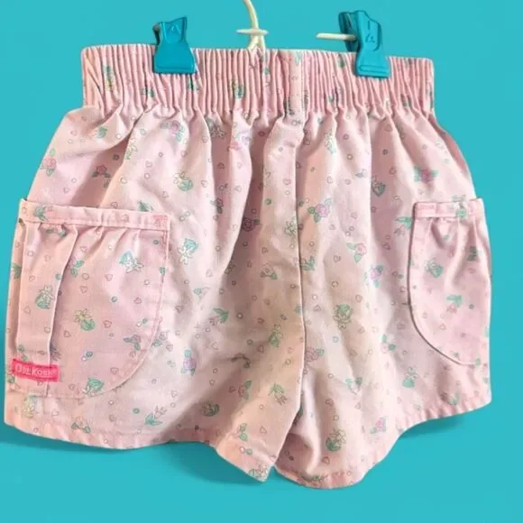 Oshkosh B'Gosh Rare Toddler‎ Girls Pastel Pink Floral Print Shorts