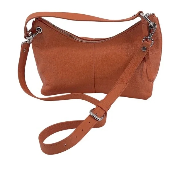 NEW & OTHER STORIES Soft Leather‎ Crossbody Shoulder Bag Orange