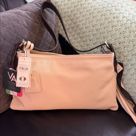 Valentina Calfskin Leather Shoulder Bag