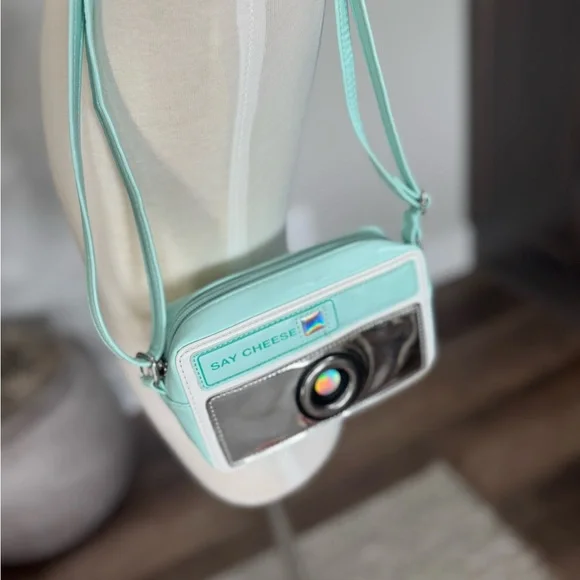 Say Cheese Camera Purse Handbag - Mint Green Girls Purse