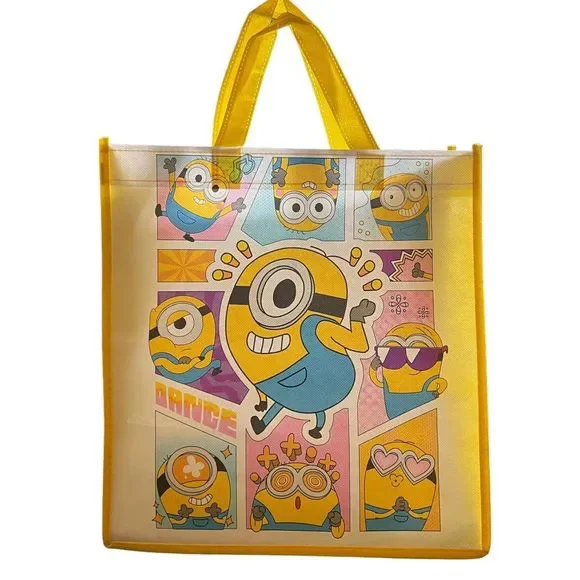 Minions Reusable Tote‎ Bag Apprx 12” x 13” x 6.5” Nickelodeon Bag Gift Bags