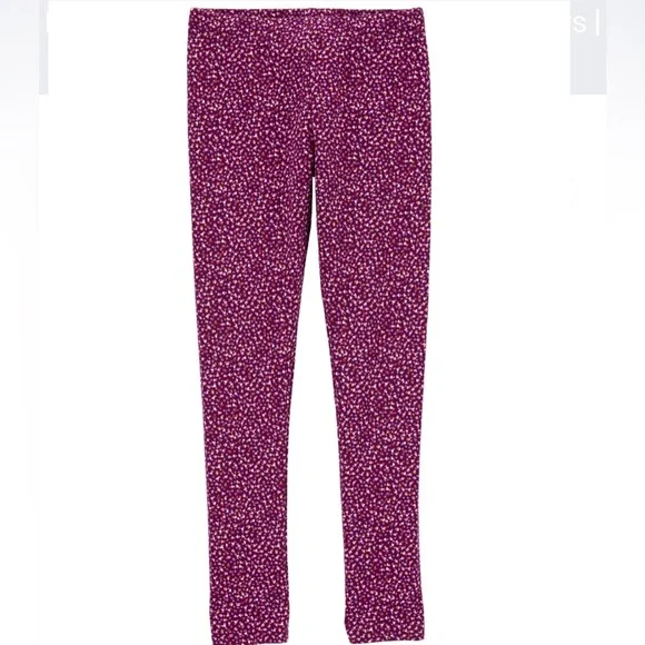 4T Osh Kosh B’Gosh Purple Legging with tiny heart print