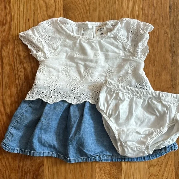 6M OshKosh Denim and Lace Dress