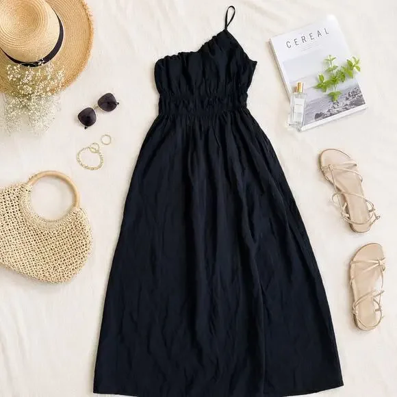 Abercrombie & Fitch One-Shoulder Maxi Dress