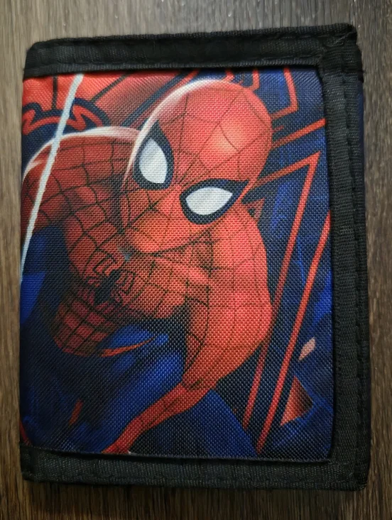 NEW Spiderman Marvel Canvas Tri-fold Velcro Wallet