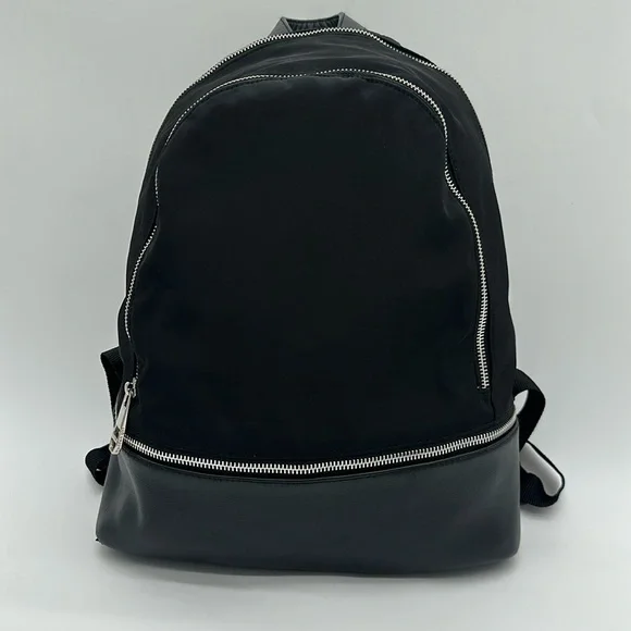 Madden Girl Backpack Black 2 Zip Sections Logo Padded Strap