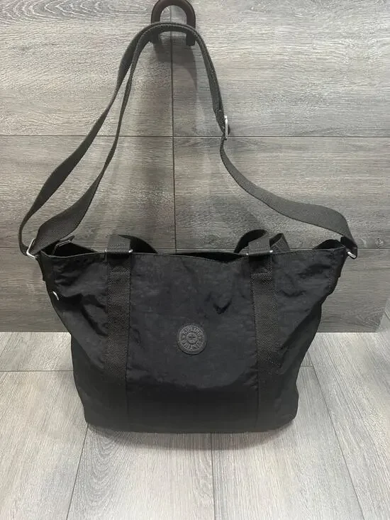 Kipling Adara Black Tote large Shoulder Bag with Crossbody Strap large B000751
