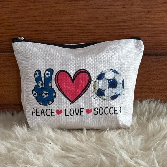 Peace Love Soccer Kids Pouch