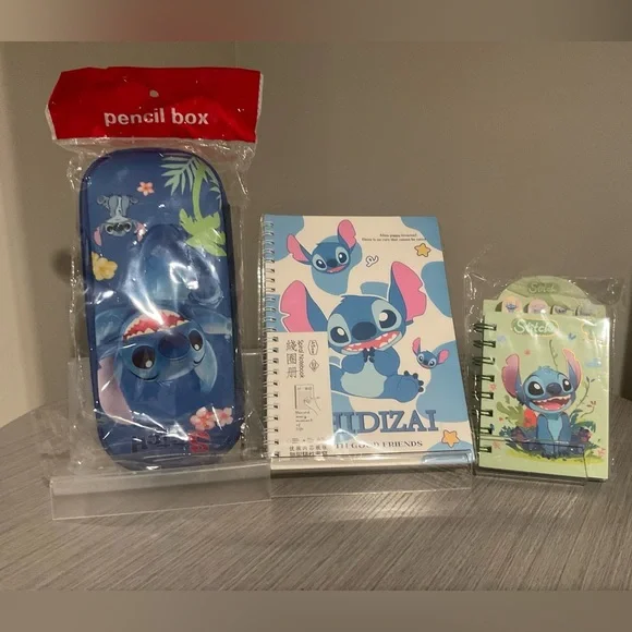 Stitch Kids Pencil Case and Notebooks Set