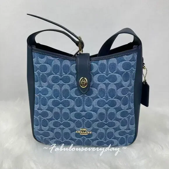 Coach Hadley Convertible Crossbody Bag in Signature Denim/Gold/Indigo CDB98 NWT