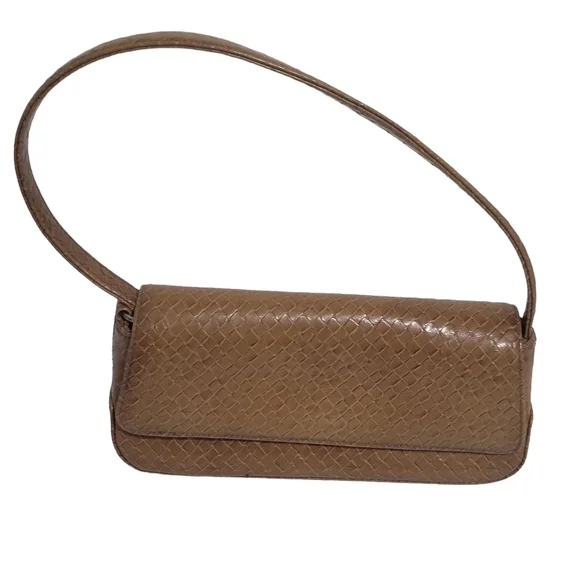 Liz Claiborne Purse Shoulder‎ Bag Weave Pattern Leather